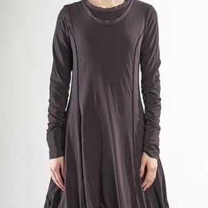 RUNDHOLZ BLACK LABEL Tulip Long Sleeve Dress, Ruffle Hem Skirt, size S